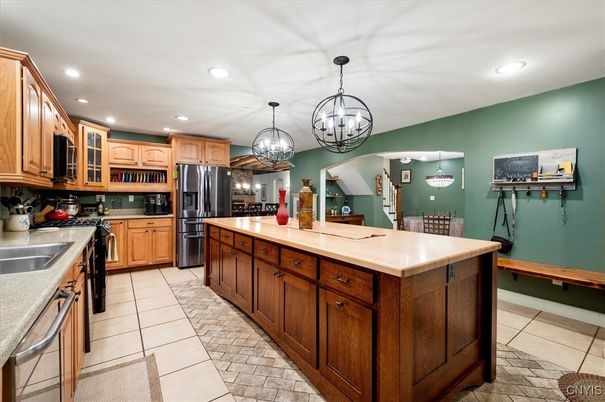 Interior, Kitchen, Pendant Lights, Recessed Lighting, Stainless Steel Appliances