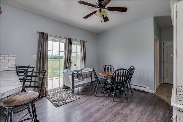 Dining room, Interior, Wood Texture Flooring
