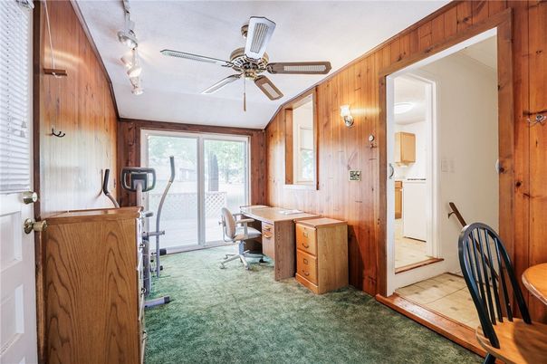 Home Office, Interior, Wooden Walls
