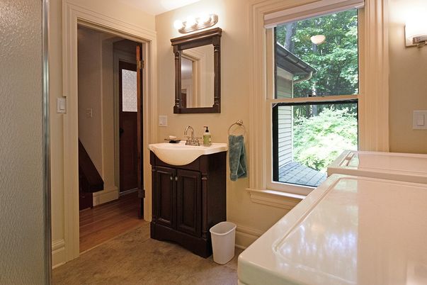 Bathroom, Interior, Wood Texture Flooring