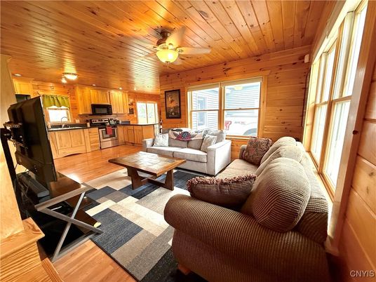 Interior, Kitchen, Living room, Wooden Ceilings, Wood Texture Flooring, Wooden Walls