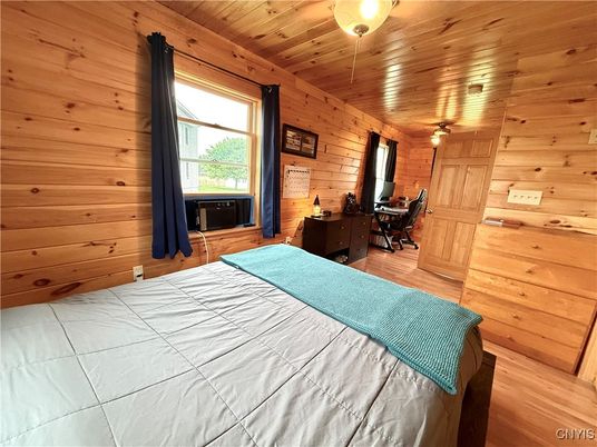 Bedroom, Interior, Wooden Ceilings, Wood Texture Flooring, Wooden Walls