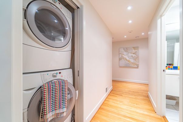 Interior, Recessed Lighting, Utility Closets, Washer, Wood Texture Flooring