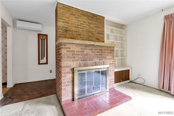 Fireplace, Interior, Stone Walls, Wood Texture Flooring