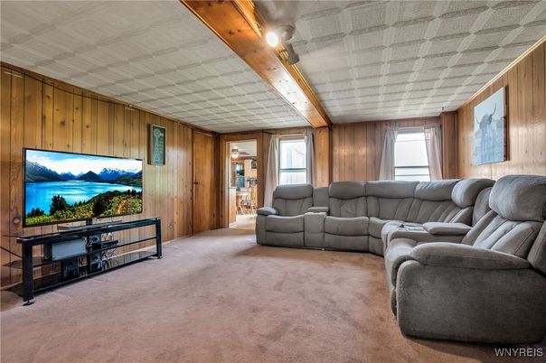 Interior, Living room, Wooden Walls
