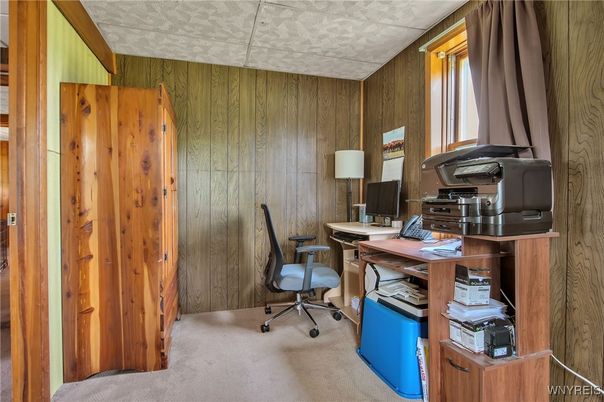 Home Office, Interior, Wooden Walls