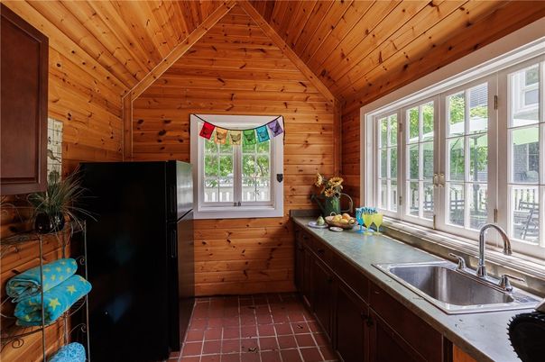 Interior, Kitchen, Wooden Ceilings, Wooden Walls