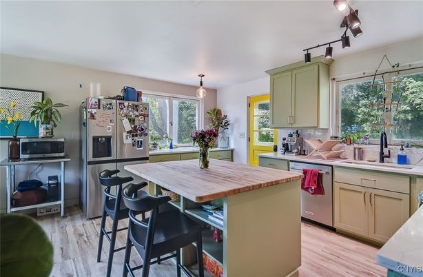 Interior, Kitchen, Wood Texture Flooring