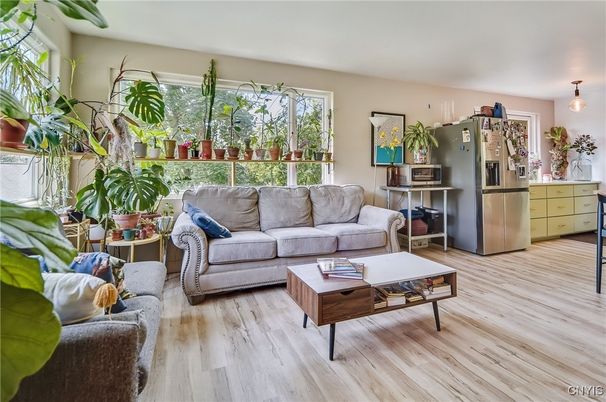 Interior, Living room, Pendant Lights, Wood Texture Flooring