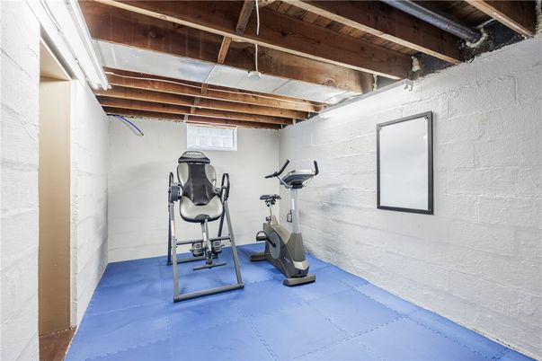 Fitness Equipment, Interior, Stone Walls, Wooden Beams, Wooden Ceilings