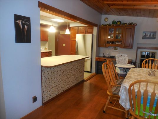 Dining room, Interior, Kitchen, Pendant Lights, Wooden Ceilings, Wood Texture Flooring