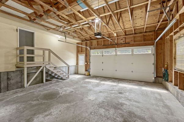 Garage, Interior, Wooden Beams, Wooden Ceilings, Wooden Walls