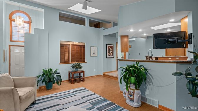 Interior, Pendant Lights, Recessed Lighting, Wood Texture Flooring