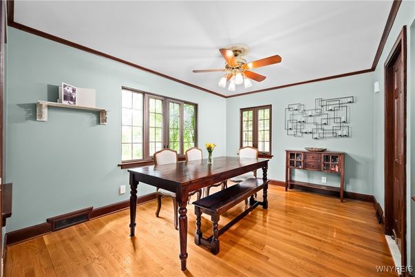 Dining room, Interior, Wood Texture Flooring