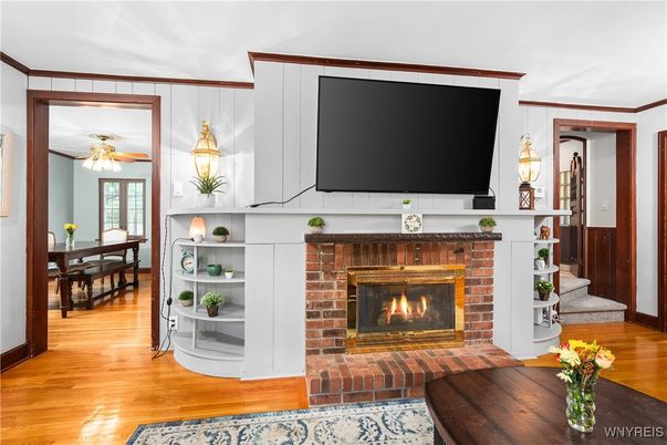 Fireplace, Interior, Wood Texture Flooring