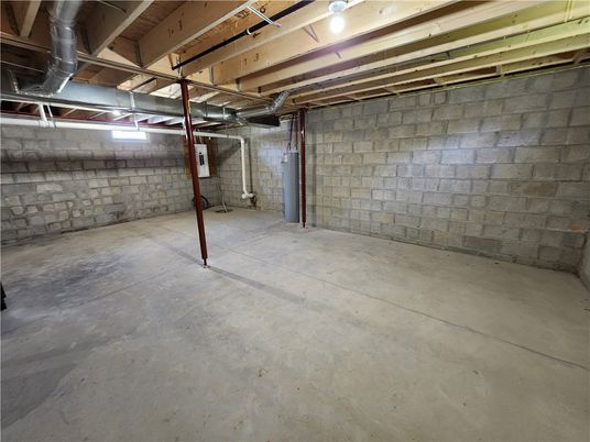 Interior, Stone Walls, Wooden Beams