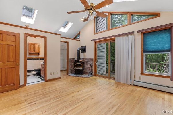 Empty room, Fireplace, Interior, Wood Texture Flooring