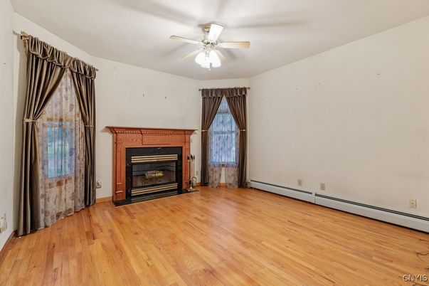 Empty room, Fireplace, Interior, Wood Texture Flooring