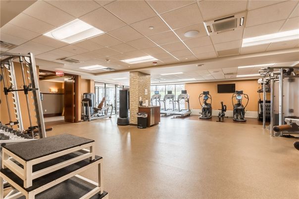 Fitness Equipment, Gym, Interior, Recessed Lighting