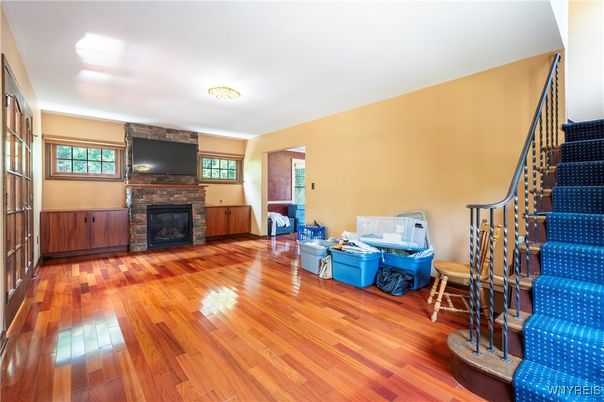 Fireplace, Interior, Wood Texture Flooring