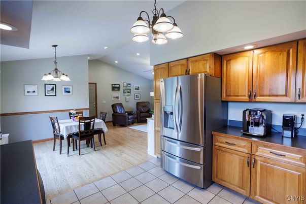 Dining room, Interior, Kitchen, Pendant Lights, Recessed Lighting, Stainless Steel Appliances
