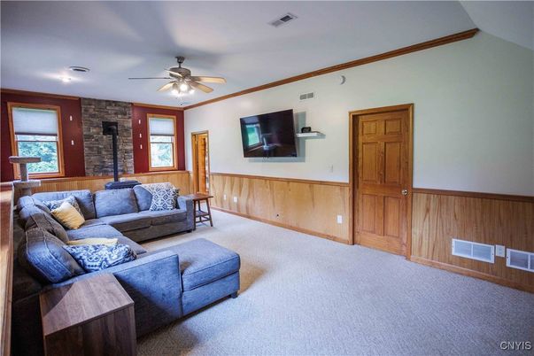 Interior, Living room, Stone Walls