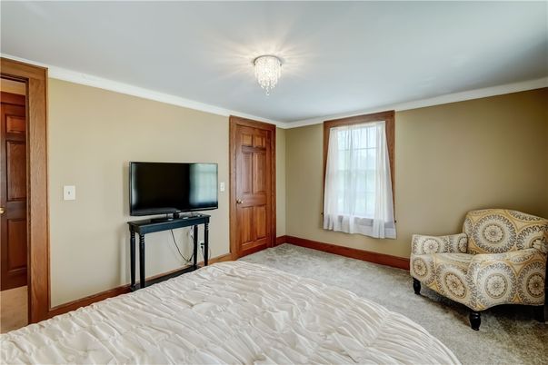 Bedroom, Chandelier, Interior