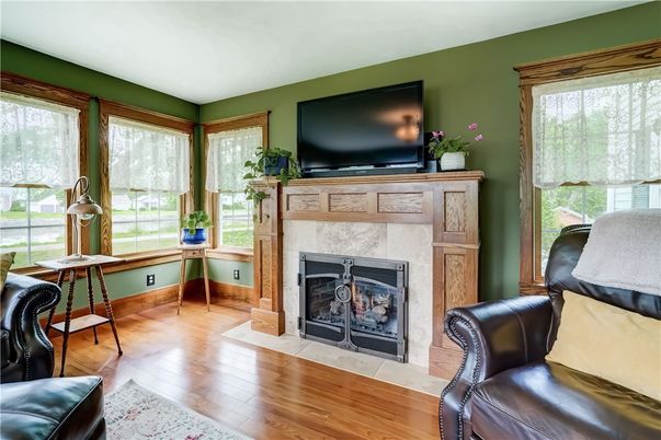 Fireplace, Interior, Wood Texture Flooring