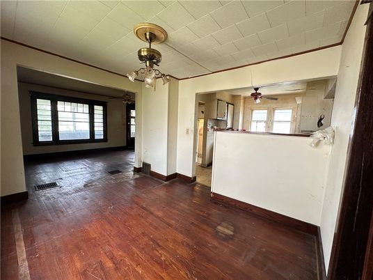 Empty room, Interior, Kitchen, Wood Texture Flooring