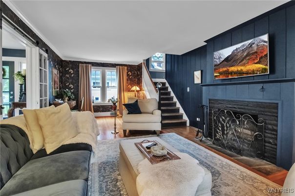 Fireplace, Interior, Living room, Wood Texture Flooring