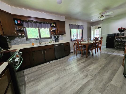 Dining room, Interior, Kitchen, Wood Texture Flooring