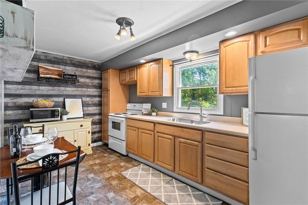 Dining room, Interior, Kitchen, Wooden Walls