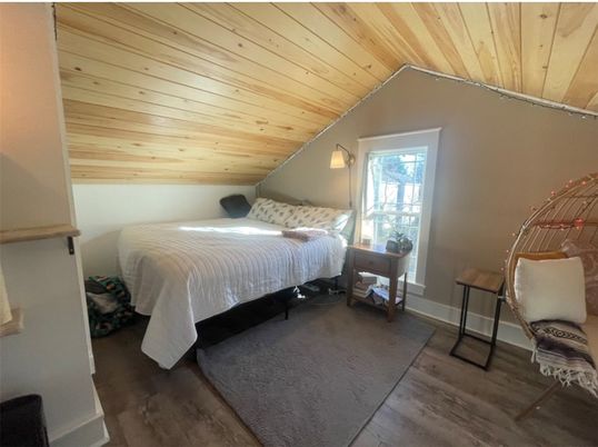 Bedroom, Interior, Wooden Ceilings, Wood Texture Flooring