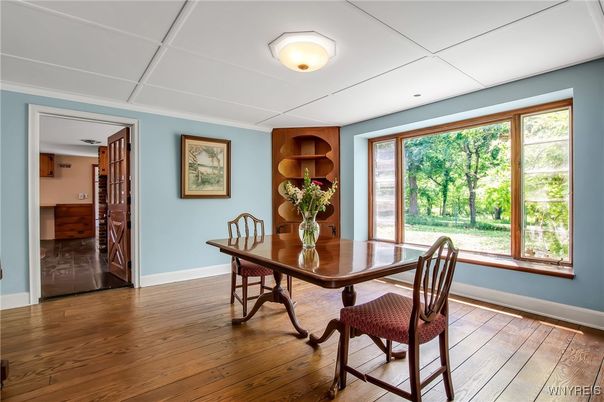 Dining room, Interior, Wood Texture Flooring