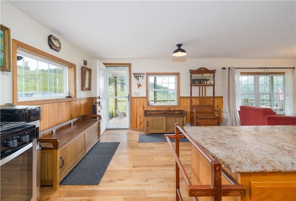 Interior, Kitchen, Wood Texture Flooring