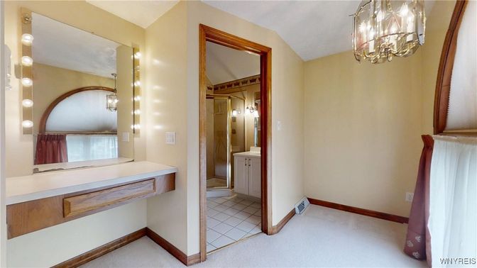 Bathroom, Chandelier, Interior