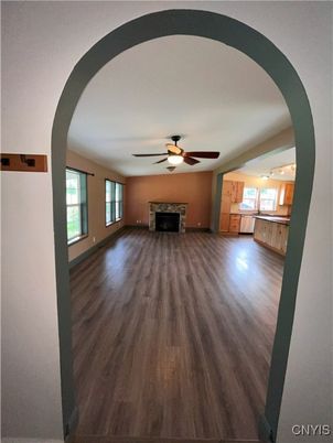 Empty room, Fireplace, Interior, Wood Texture Flooring