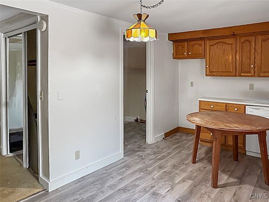 Interior, Kitchen, Pendant Lights, Wood Texture Flooring