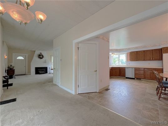 Dining room, Fireplace, Interior, Kitchen