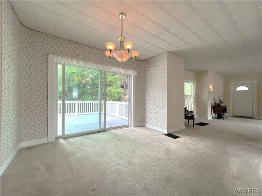 Chandelier, Empty room, Interior