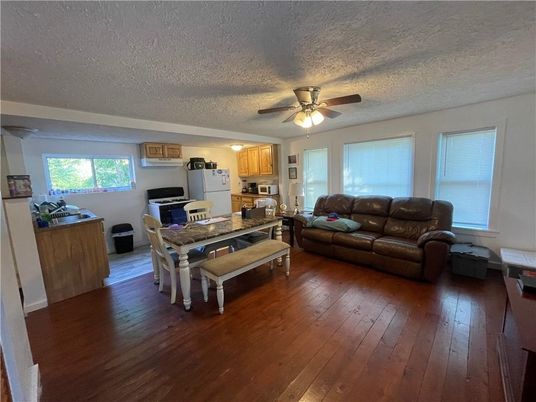Dining room, Interior, Kitchen, Living room, Wood Texture Flooring