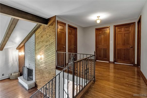 Fireplace, Interior, Stone Walls, Wood Texture Flooring