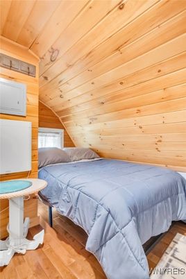 Bedroom, Interior, Wooden Ceilings, Wood Texture Flooring, Wooden Walls