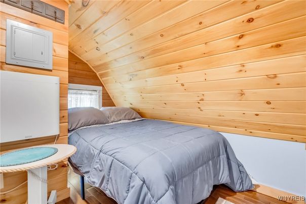 Bedroom, Interior, Wood Texture Flooring, Wooden Walls