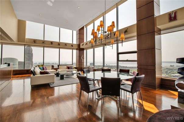 Chandelier, Dining room, Interior, Living room, Recessed Lighting, Water, Wood Texture Flooring