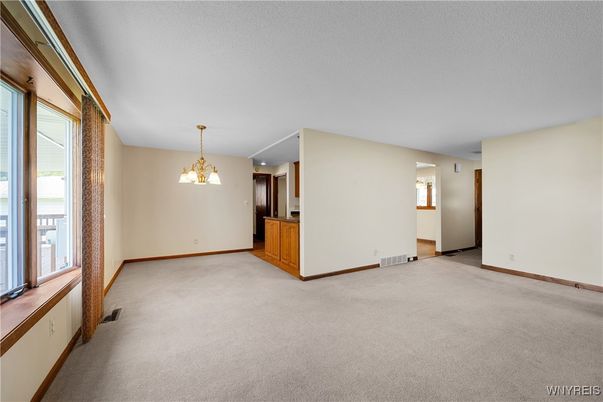 Chandelier, Empty room, Interior