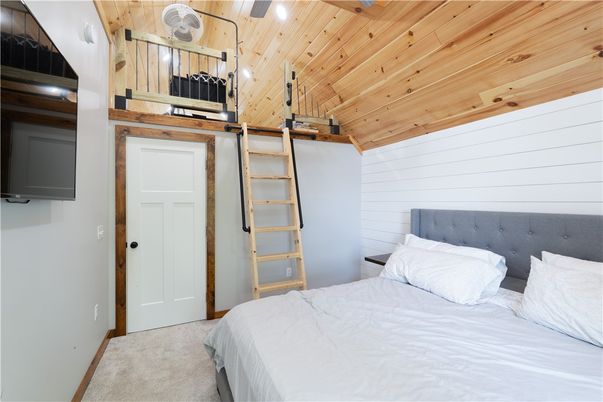 Bedroom, Interior, Wooden Ceilings