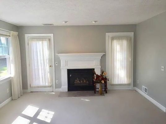 Empty room, Fireplace, Interior