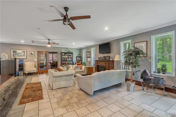 Fireplace, Interior, Living room, Recessed Lighting