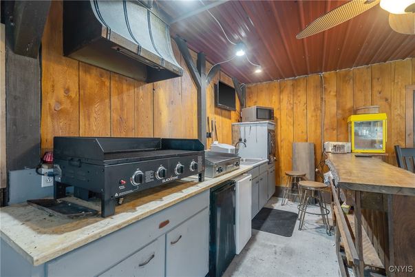 Interior, Kitchen, Wooden Walls